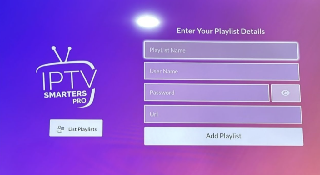 Tuto Rapide : Configurer IPTV Smarters Pro sur Samsung, Android & FireStick (2026) 3 Écran de connexion Xtream Codes pour configurer IPTV Smarters Pro