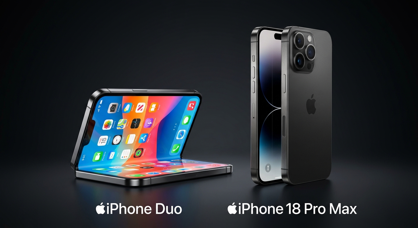 Comparatif iPhone Duo Pliable et iPhone 18 Pro Max 2026